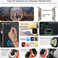 T800 Ultra Smart Watch 1.99" Infinite Display Series 8 Wireless Charging Heart Rate Monitor Bluetooth Call Watch