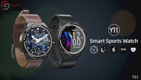 Wearfit Pro Y11 Porsche Design Edge Pro Smartwatch for Men & Women, 1.51" AMOLED Display with Bluetooth Calling & Dual strap (Brown & Black)