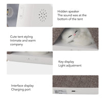 Cute Cat-In-A-Hut Bluetooth Speaker + LED Night Lamp for Bedroom, Home, office, Party, Room décor, Valentine, Birthday Gifts etc.
